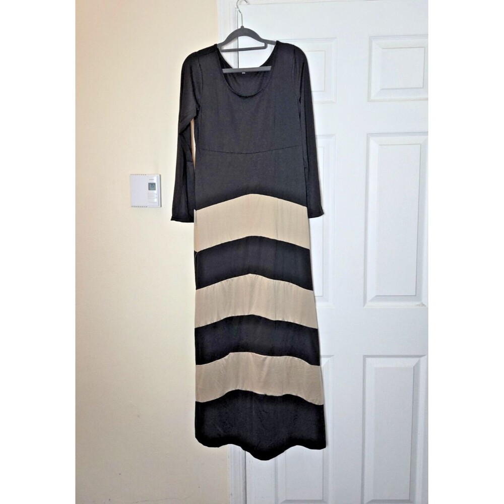 Geometric Print Long Dress for Women Striped Long Maxi Dresses for Ladies